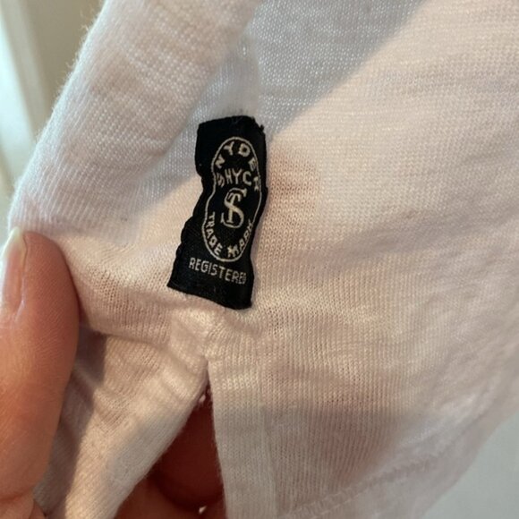 Todd Snyder SS Pocket White Tee.  Made of 100% Linen. - Picture 2 of 5